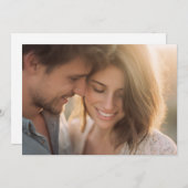 Warm Golden Realistic Photo Kaart (Voorkant / Achterkant)