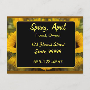 Warm Golden Sunflower Custom Briefkaart