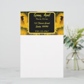 Warm Golden Sunflower Custom Briefpapier (Staand voorkant)