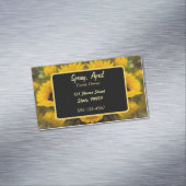 Warm Golden Sunflower Custom Magnetisch Visitekaartje (Voorbeeld)