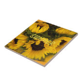 Warm Golden Sunflower Custom Tegeltje (Zijkant)