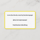 Warm Golden Sunflower Custom Visitekaartje (Achterkant)