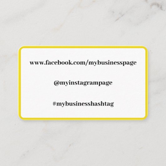 Warm Golden Sunflower Custom Visitekaartje (Achterkant)