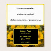 Warm Golden Sunflower Custom Visitekaartje (Buitenkant ongevouwen)