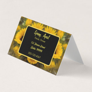 Warm Golden Sunflower Custom Visitekaartje