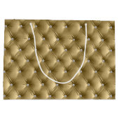 Warm goud Chic Faux Velvet Groot Cadeauzakje (Achterkant)