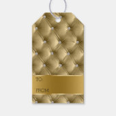 Warm Goud Luxe faux Velvet Kerstmis Cadeaulabel (Voorkant)