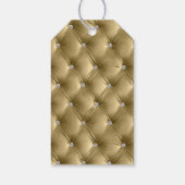 Warm Goud Luxe faux Velvet Kerstmis Cadeaulabel (Achterkant)