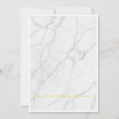 Warm Goud Marmer luxe Trouw Kaart (Achterkant)
