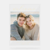 Warm Goud Minimalistische Foto Acryl Bord (Voorkant)