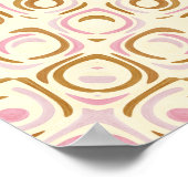Warm Gouden Roze Mandala Patroon Poster (Hoek)