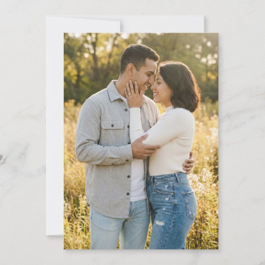 Warm Gray Casual Photo Kaart (Voorkant)