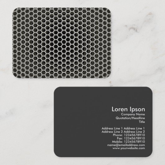 Warm Gray Honeycomb Visitekaartje (Voorkant / Achterkant)