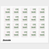 Warm Green Minimalist Wedding Stickers (Vel)