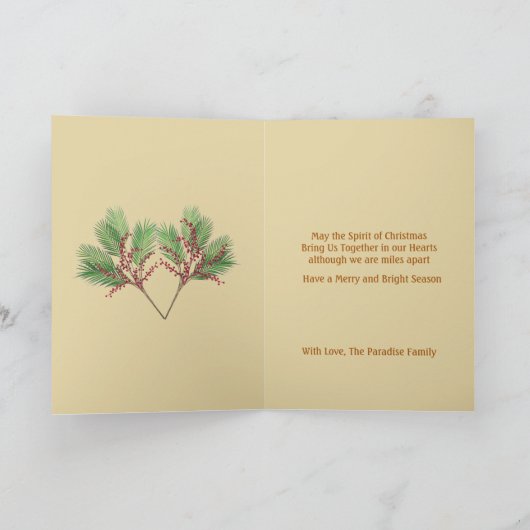 Warm Greetings uit Florida Kerstkaart (Binnen)