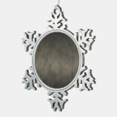 Warm Grey Gothic Ombre Background Art Tin Sneeuwvlok Ornament (Rechts)