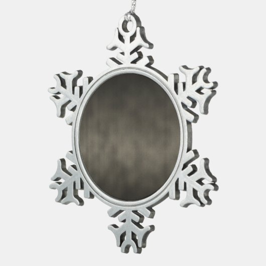 Warm Grey Gothic Ombre Background Art Tin Sneeuwvlok Ornament (Rechts)