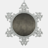 Warm Grey Gothic Ombre Background Art Tin Sneeuwvlok Ornament (Voorkant)