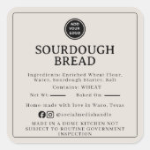 Warm Grey Sourdough Ingredient Cottage Sticker (Voorkant)