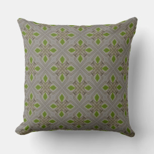 Warm grijs Cross Leaf of Green Accent Sierkussen