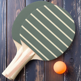 Warm Grijs Gestreepte en Effen Tafeltennisbatje