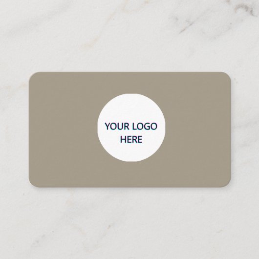 Warm grijs – Volledig Elegant Design Visitekaartje (Voorkant)