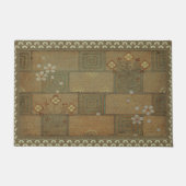 Warm groen tegelen Walter Crane Design Deurmat (Voorkant)