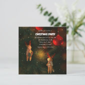 Warm Handgeschilderd Rendierornament Kerstmis  Kaart (Staand voorkant)