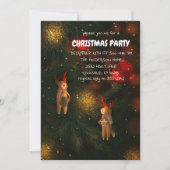 Warm handgeschilderde rendierornament Kerstmis Kaart (Voorkant)