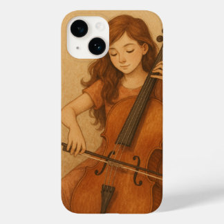 Warm Harmony - Meisje met Cello  Art Phone Case-Mate iPhone 14 Hoesje