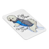 Warm Hart Sneeuw Bichon Foto Magneet (Rechterzijde)