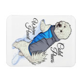 Warm Hart Sneeuw Bichon Foto Magneet (Horizontaal)
