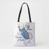Warm Hart Sneeuw Bichon Tote Bag (Voorkant)