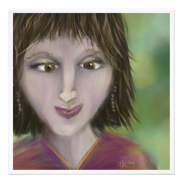 Warm Hartelijk Persoonlijkheidsportret Vrouwelijke Foto Afdruk