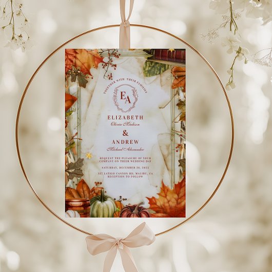 Warm Harvest Country Boerderij bruiloft Kaart