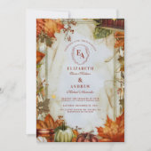 Warm Harvest Country Boerderij bruiloft Kaart (Voorkant)