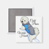 Warm Heart Snow Bichon  Magneet (Voorkant / Achterkant)