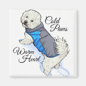 Warm Heart Snow Bichon  Magneet (Voorkant)