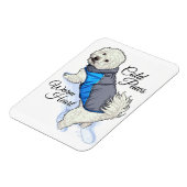 Warm Heart Snow Bichon Photo Magnet Magneet (Linkerzijde)