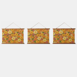Warm Herfst Bloemige Naadloze Patroon Olie Schilde Hangend Wandkleed
