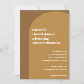 Warm Herfst Bruin Kleur Blokboog Vrijgezellenfeest Kaart (Voorkant)