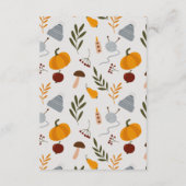 Warm herfst essentieel advies voor het Baby shower Informatiekaartje (Achterkant)