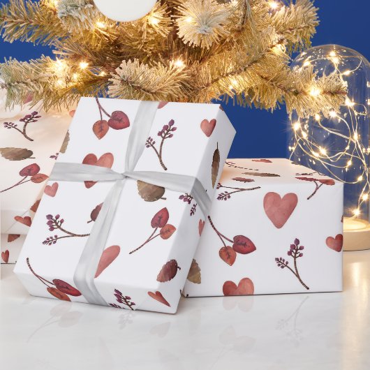 Warm Herfst esthetisch patroon, herfstgezellige vi Cadeaupapier (Feestdagen)