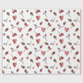 Warm Herfst esthetisch patroon, herfstgezellige vi Cadeaupapier (Vlak)