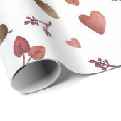 Warm Herfst esthetisch patroon, herfstgezellige vi Cadeaupapier (Rol Hoek)