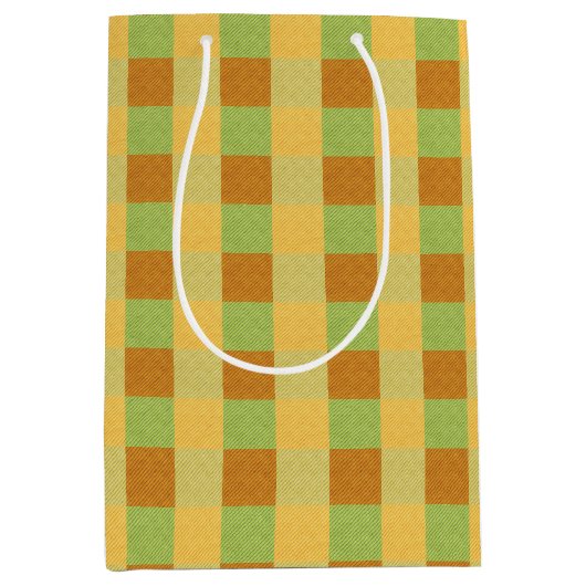 Warm herfst geruite plaid medium cadeauzakje (Voorkant)