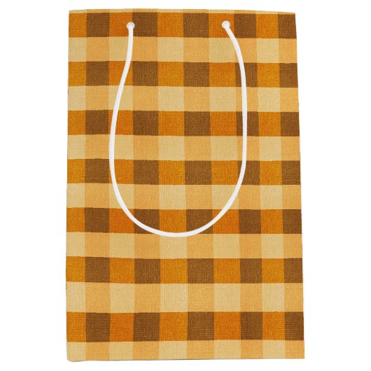 Warm Herfst Plaid Medium Cadeauzakje (Voorkant)