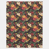Warm Herfst-thema deken rustieke pompoenen & bloem (Voorkant)