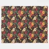 Warm Herfst-thema deken rustieke pompoenen & bloem (Voorkant (Horizontaal))