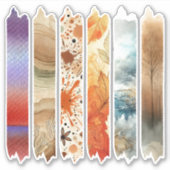 Warm Herfst Waterverf Washi Tape Scrapbook Sticker (Voorkant)